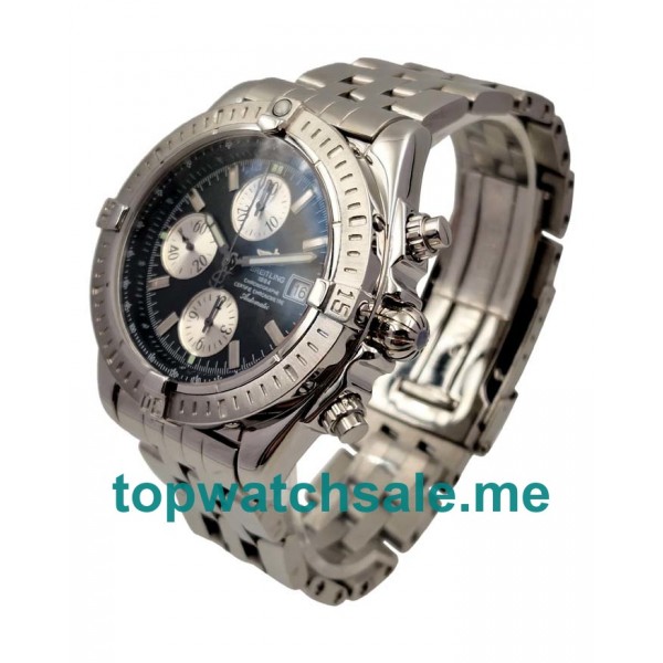 UK Cheap Breitling Chronomat A13352 Replica Watches With Black Dials For Men