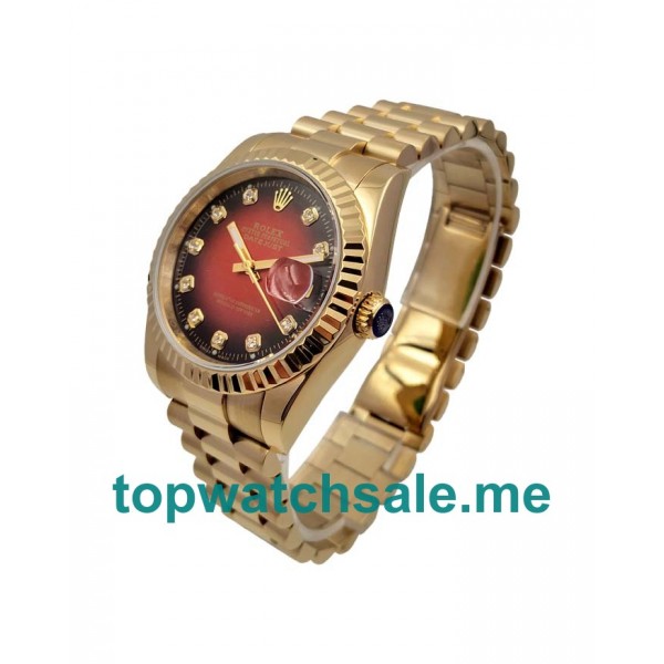 UK 36MM Red Dials Rolex Datejust 16238 Replica Watches