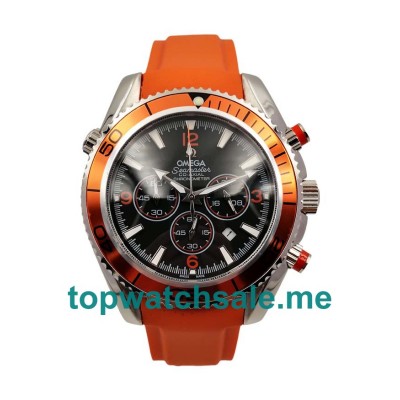 UK 43MM Black Dials Omega Seamaster Planet Ocean Chrono 2918.50.82 Replica Watches
