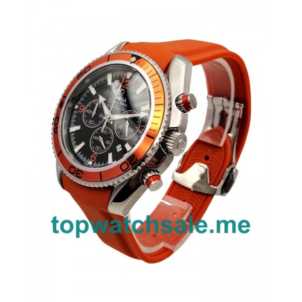 UK 43MM Black Dials Omega Seamaster Planet Ocean Chrono 2918.50.82 Replica Watches