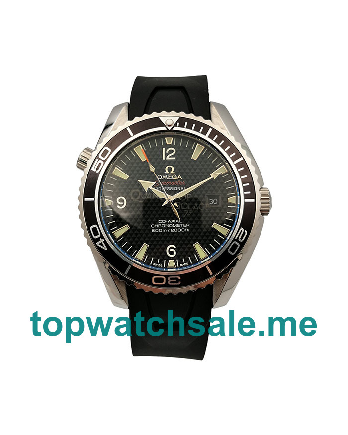 UK 43.5MM Black Dials Omega Seamaster Planet Ocean 222.30.46.20.01.001 Replica Watches