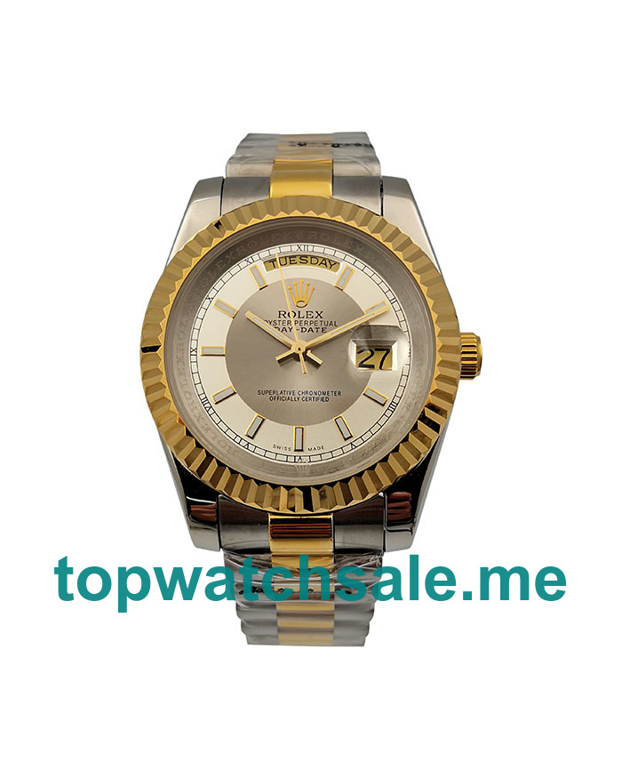 UK 41MM Steel And Gold Rolex Day-Date 218238 Replica Watches
