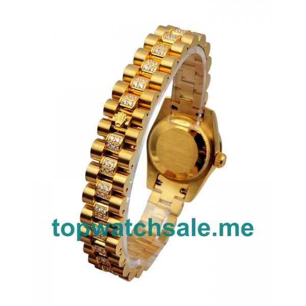 UK Swiss Made Rolex Lady-Datejust 179158 Replica Watches With Diamonds Dials For Women