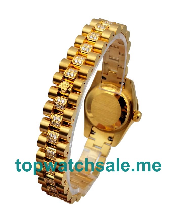 UK Swiss Made Rolex Lady-Datejust 179158 Replica Watches With Diamonds Dials For Women