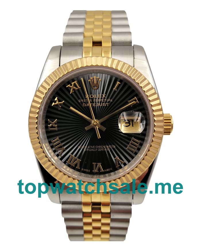 UK Swiss Replica Rolex Datejust 126233 Watches With Black Dials For Men