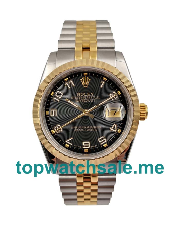 UK Perfect Replica Rolex Datejust 116233 Watches With Black Dials For Men
