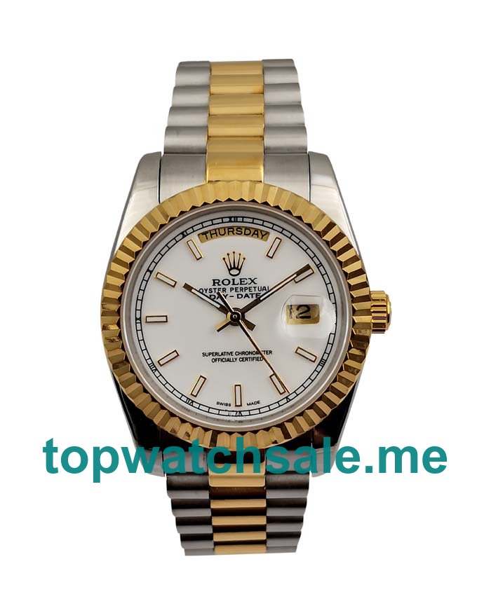 UK Top Replica Rolex Day-Date 118238 Watches With White Dials For Men