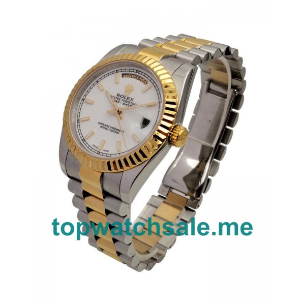 UK Top Replica Rolex Day-Date 118238 Watches With White Dials For Men