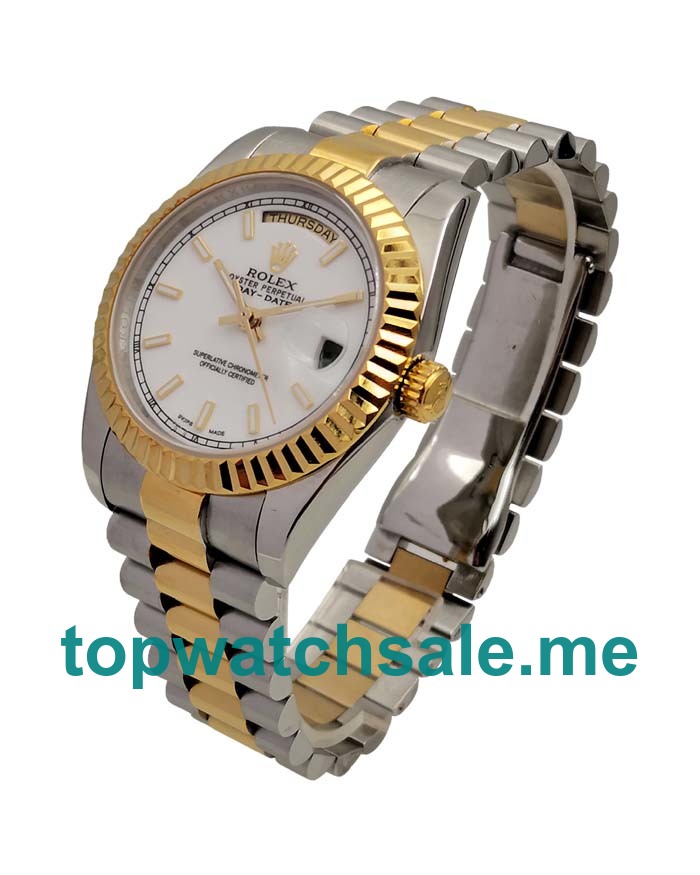 UK Top Replica Rolex Day-Date 118238 Watches With White Dials For Men