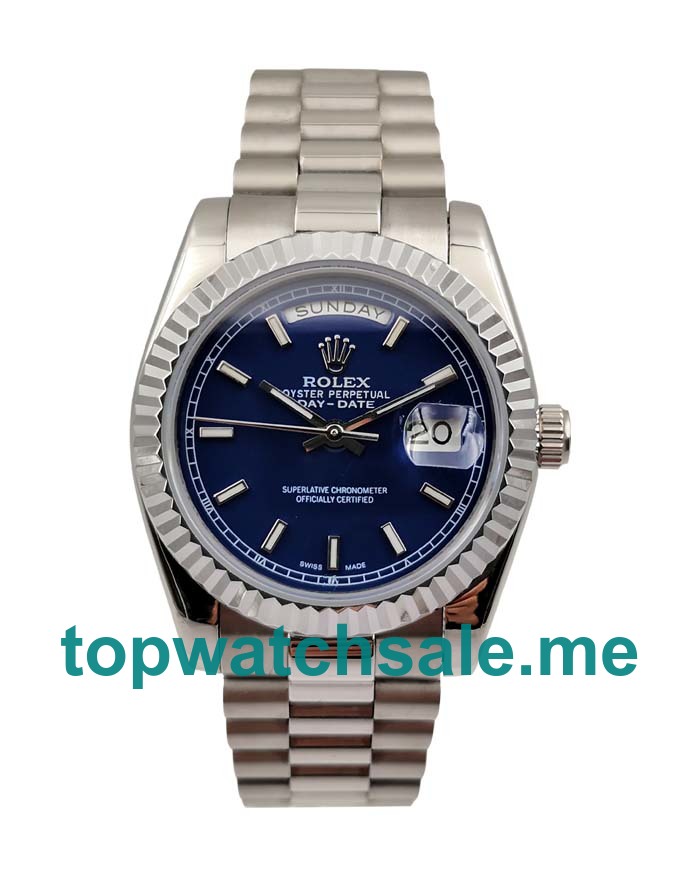UK Perfect Replica Rolex Day-Date 118239 Watches With Blue Dials For Men