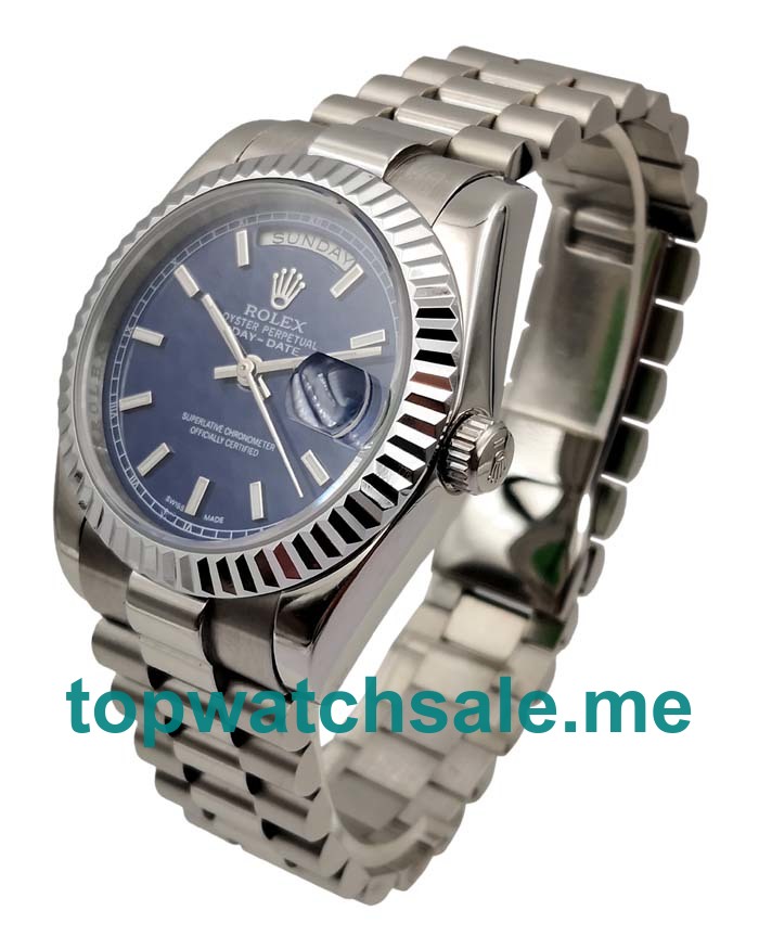 UK Perfect Replica Rolex Day-Date 118239 Watches With Blue Dials For Men