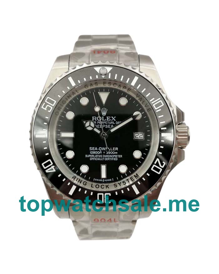 UK Best 1:1 Rolex Sea-Dweller Deepsea 116660 Fake Watches With Black Dials For Sale