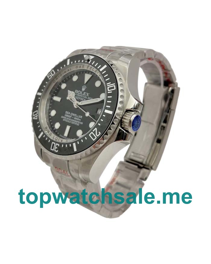 UK Best 1:1 Rolex Sea-Dweller Deepsea 116660 Fake Watches With Black Dials For Sale