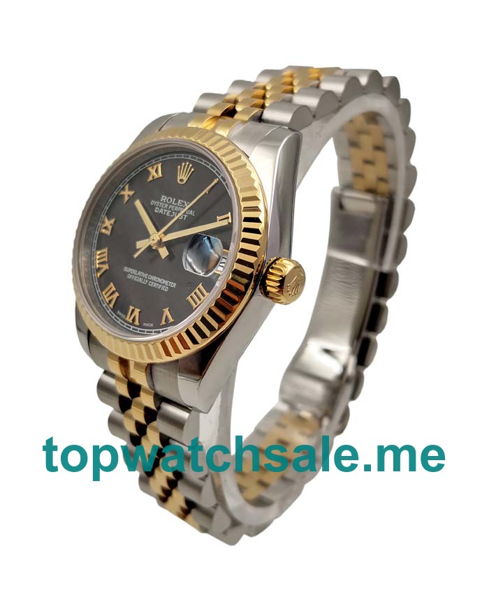 UK Swiss Made Rolex Datejust 178273 Replica Watches With Black Dials For Sale
