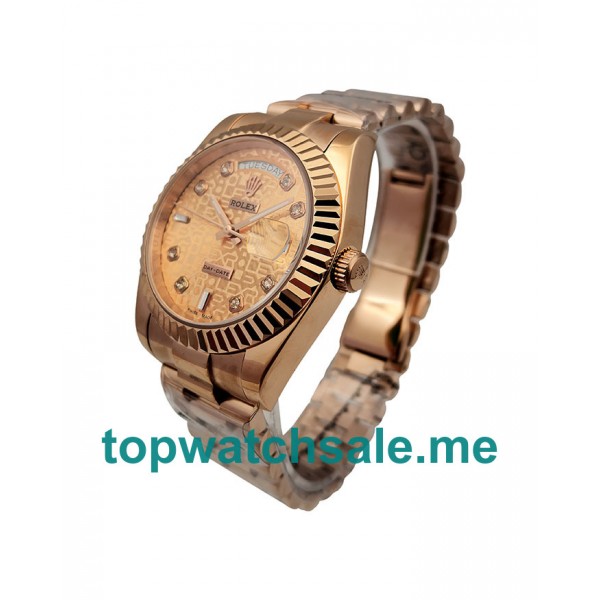 UK 36MM Rose Gold Dials Rolex Day-Date 118235 Replica Watches