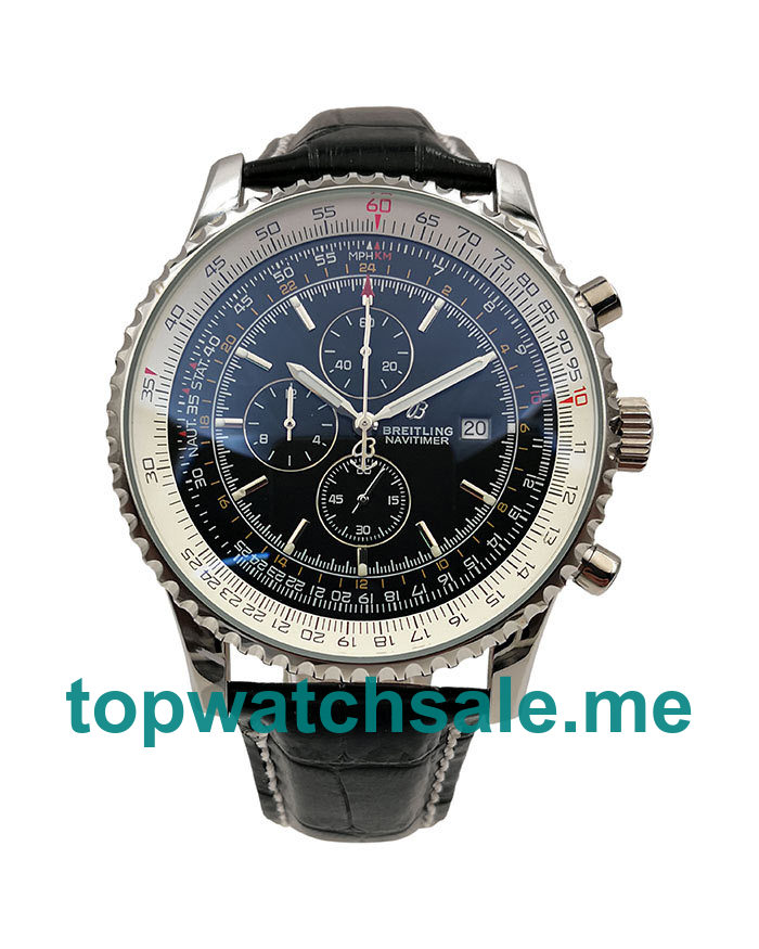 UK 46MM Replica Breitling Navitimer World A24322 Black Dials Watches