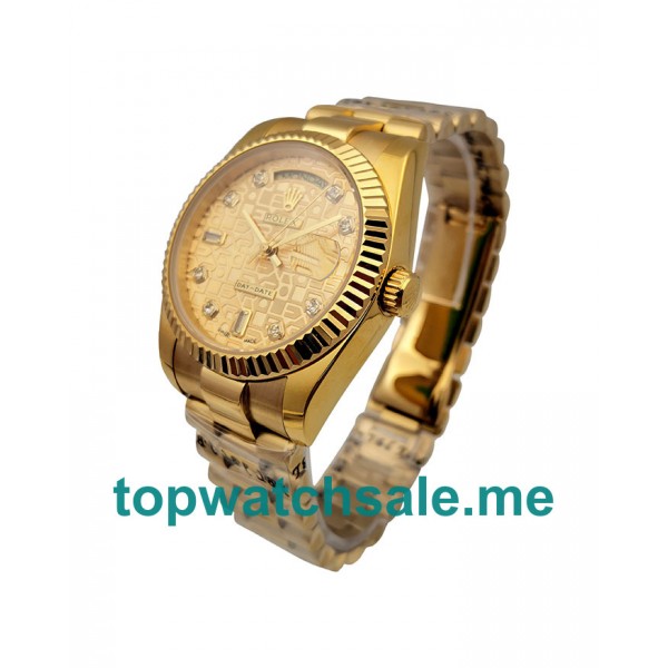 UK 36MM Gold Replica Rolex Day-Date 118238 Watches