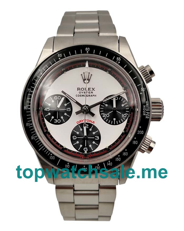 UK Best 1:1 Rolex Daytona Ref.6239 Replica Watches With White Dials For Men