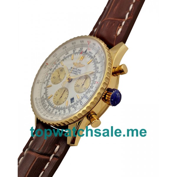 UK AAA Quality Breitling Navitimer D23322 Replica Watches With White Dials For Men