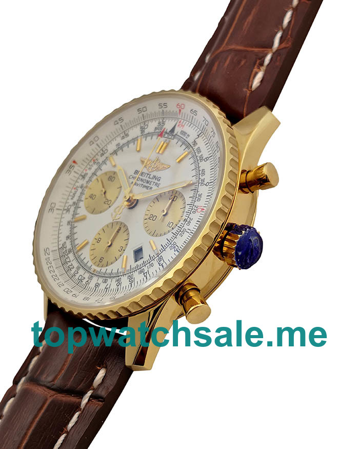 UK AAA Quality Breitling Navitimer D23322 Replica Watches With White Dials For Men