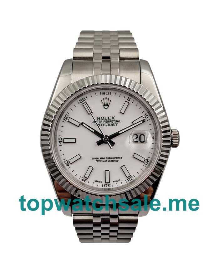 UK Perfect Replica Rolex Datejust 116334 Watches With White Dials For Men