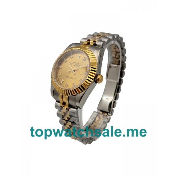 UK 31MM Steel And Gold Replica Rolex Datejust 178273 Watches