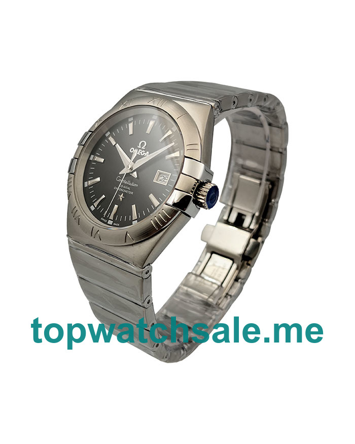 UK 39MM Black Dials Omega Constellation 123.10.38.21.01.001 Replica Watches