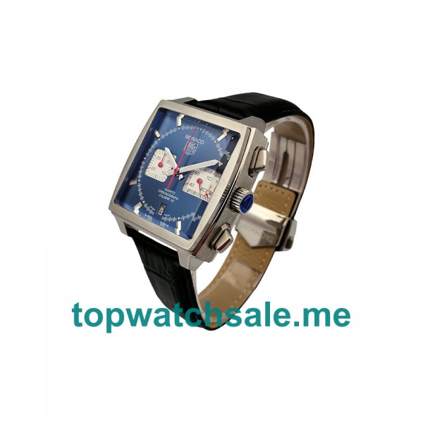 UK 37.5MM Replica TAG Heuer Monaco CW2113.FC6183 Blue Dials Watches