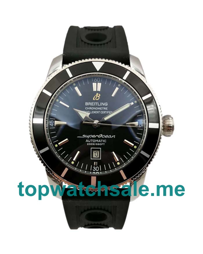 UK 46.5MM Black Dials Breitling Superocean Heritage A17320 Replica Watches