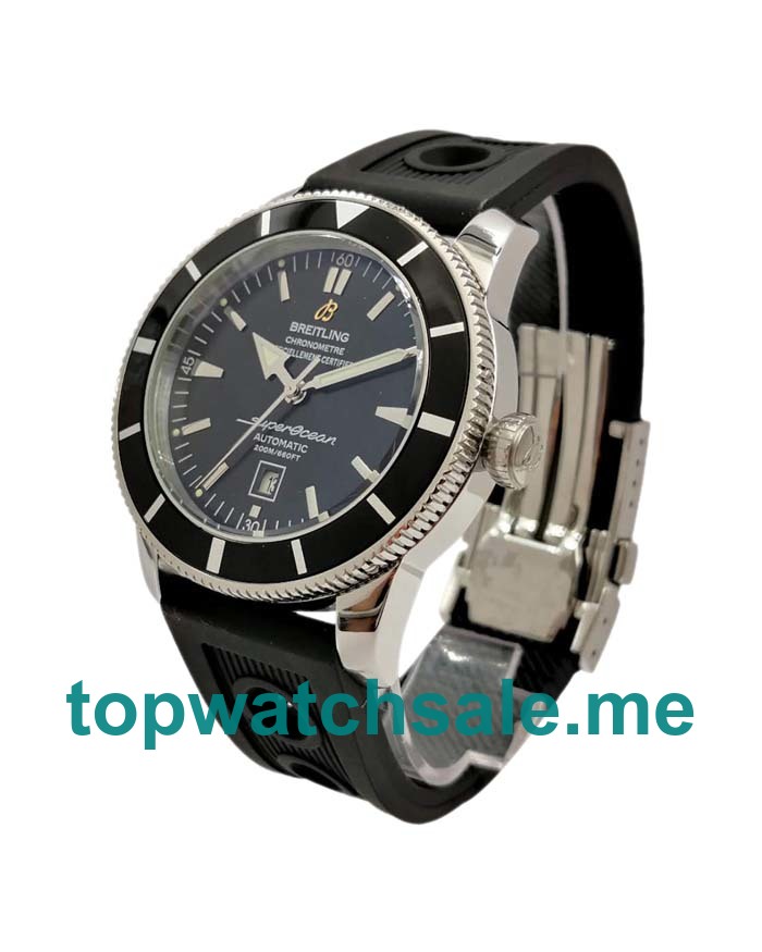 UK 46.5MM Black Dials Breitling Superocean Heritage A17320 Replica Watches