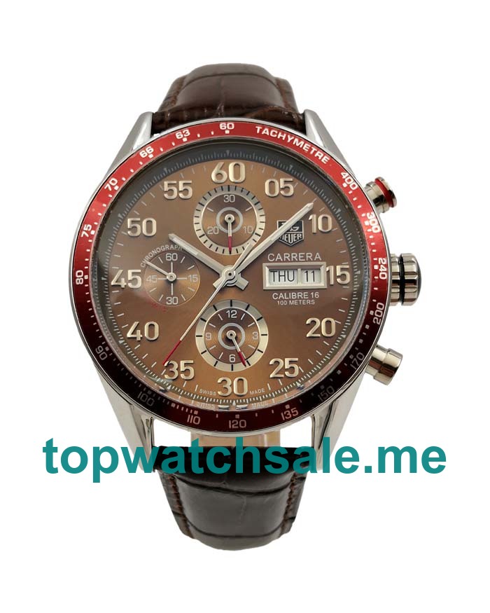 UK 43.5MM Brown Dials TAG Heuer Carrera CV2A12.FC6236 Replica Watches