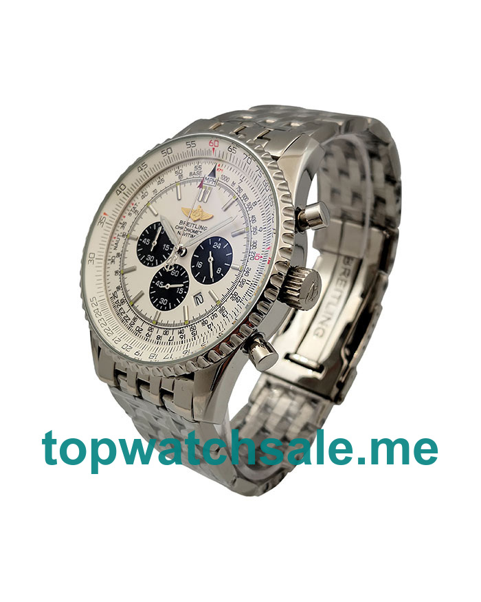 UK 46MM White Dials Breitling Navitimer A23322 Replica Watches