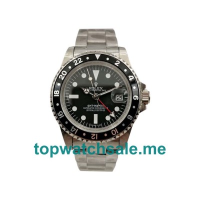 UK 40MM Black Dials Rolex GMT-Master 16750 Replica Watches