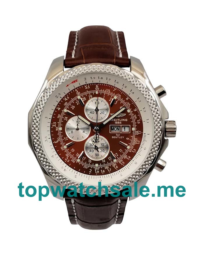 UK 44.8MM Burgundy Dials Breitling Bentley GT A13362 Replica Watches