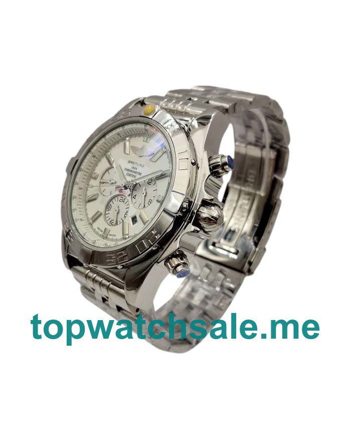 UK 45MM Silver Dials Breitling Chronomat AB0110 Replica Watches