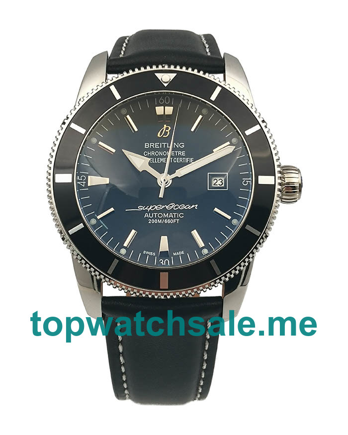 UK Best 1:1 Breitling Superocean Heritage A17321 Replica Watches With Black Dials For Men