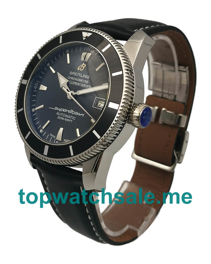 UK Best 1:1 Breitling Superocean Heritage A17321 Replica Watches With Black Dials For Men