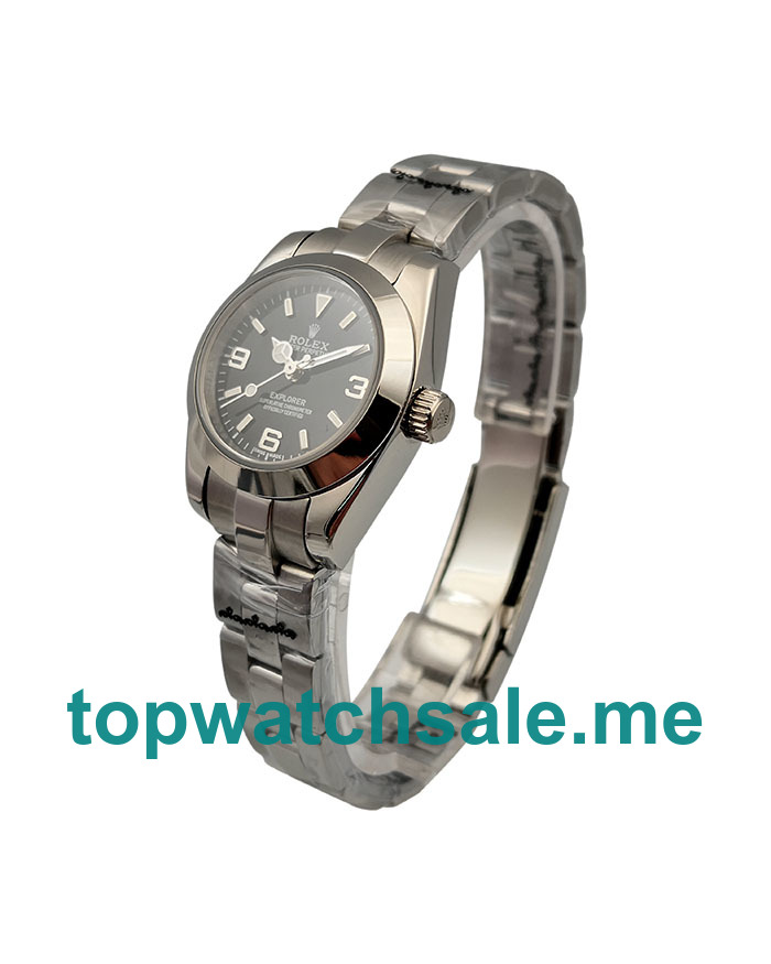 UK 26MM Black Dials Rolex Explorer 67180 Replica Watches