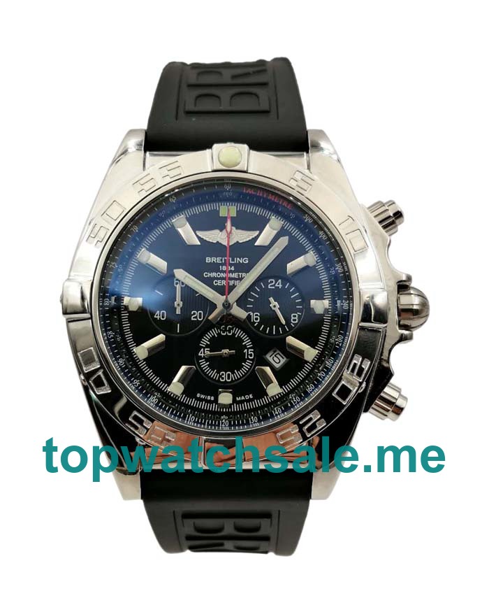 UK 46MM Black Dials Breitling Chronomat AB0110 Replica Watches