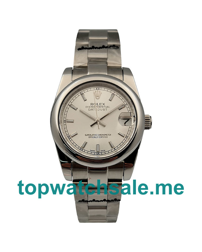 UK 31MM Silver Dials Replica Rolex Datejust 178240 Watches