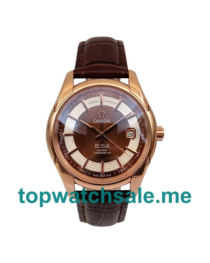 UK 40MM Brown Dials Omega De Ville Hour Vision 431.63.41.21.13.001 Replica Watches