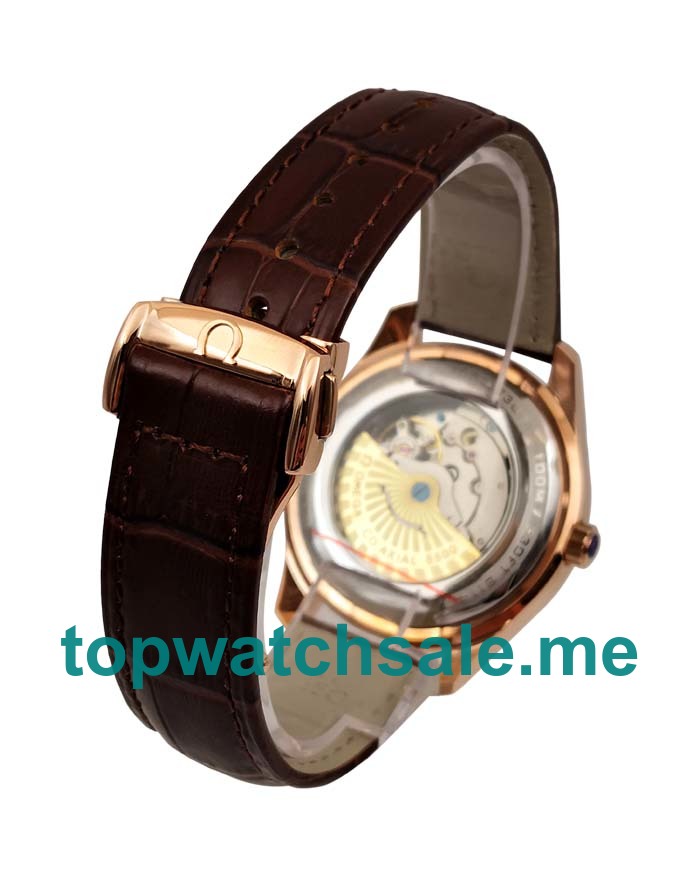 UK 40MM Brown Dials Omega De Ville Hour Vision 431.63.41.21.13.001 Replica Watches