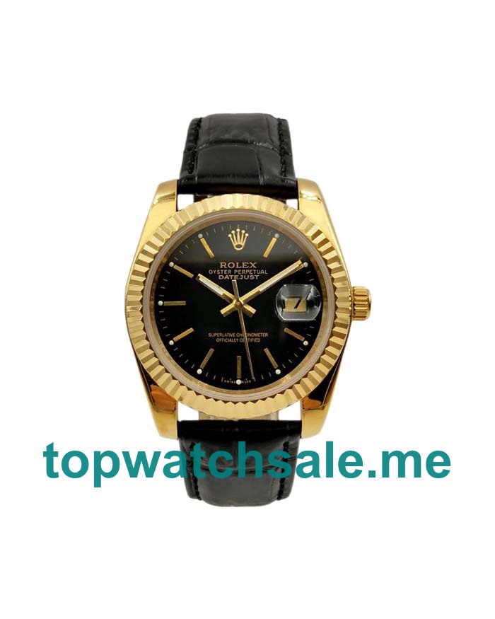 UK 36MM Black Dials Rolex Datejust 6827 Replica Watches