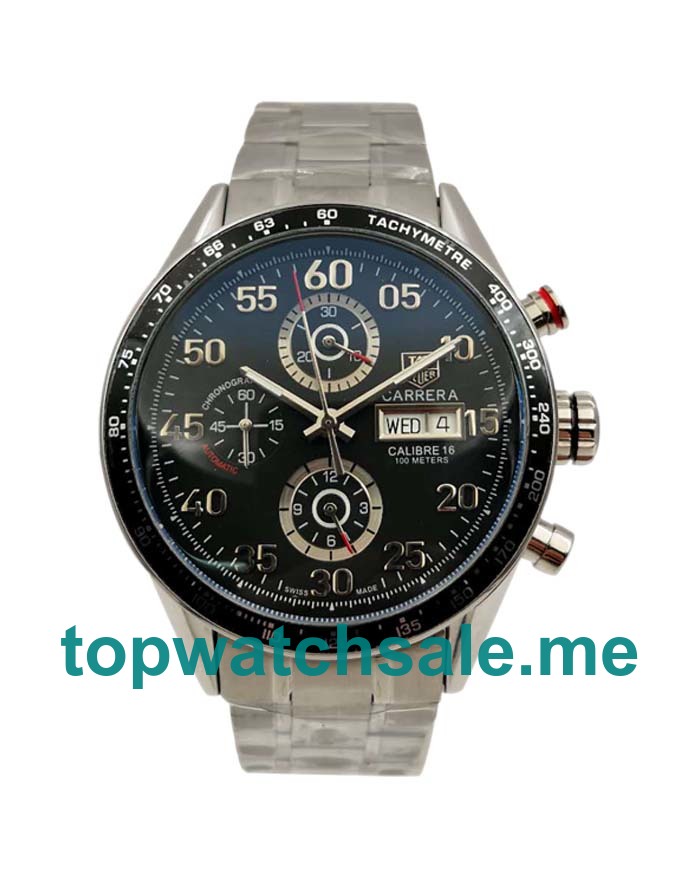 UK 44MM Black Dials TAG Heuer Carrera CV2A10.BA0796 Replica Watches