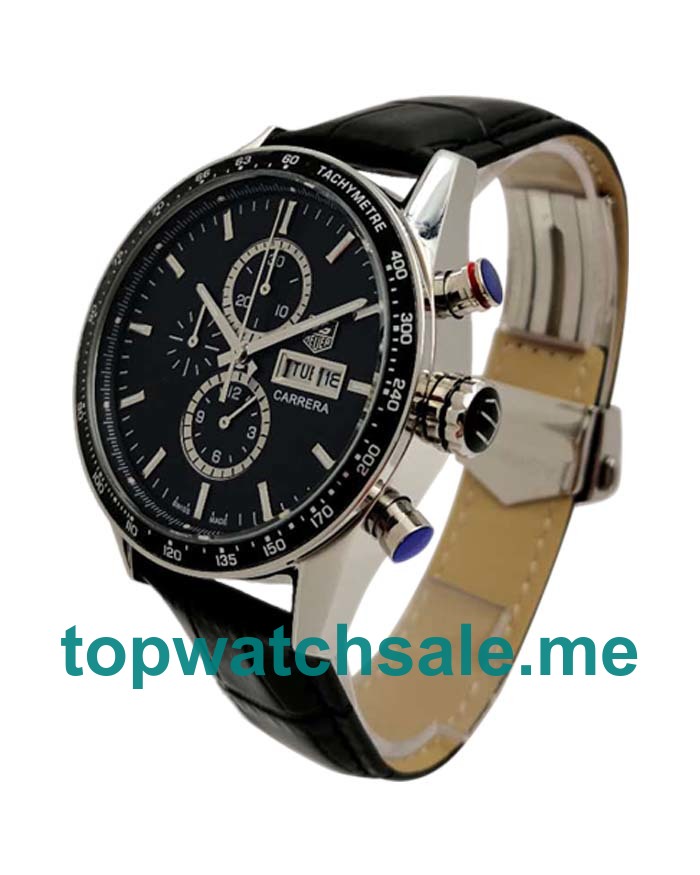 UK 44MM Black Bezels Replica TAG Heuer Carrera CV201AG.FC6266 Watches