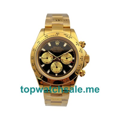 UK 40MM Gold Bracelets Rolex Daytona 116528 Replica Watches