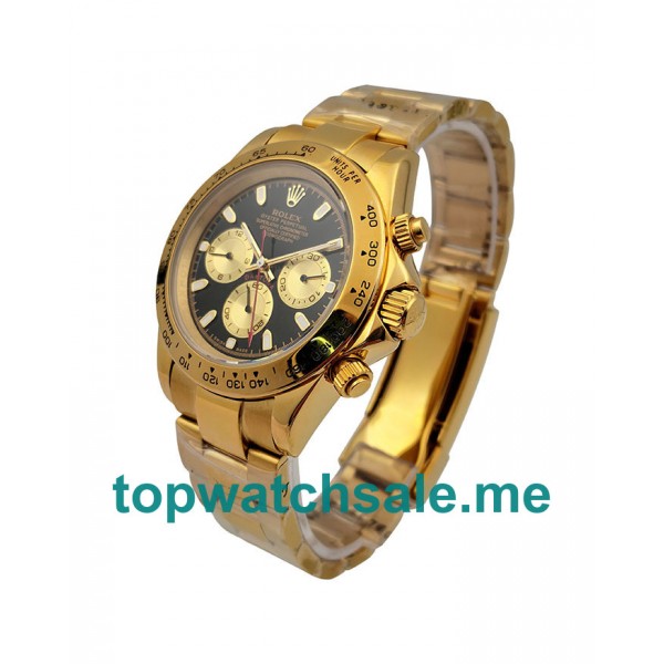 UK 40MM Gold Bracelets Rolex Daytona 116528 Replica Watches