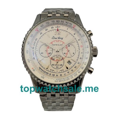 UK 42MM White Dials Breitling Montbrillant A41330 Replica Watches