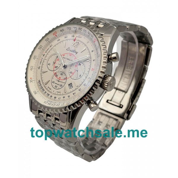 UK 42MM White Dials Breitling Montbrillant A41330 Replica Watches