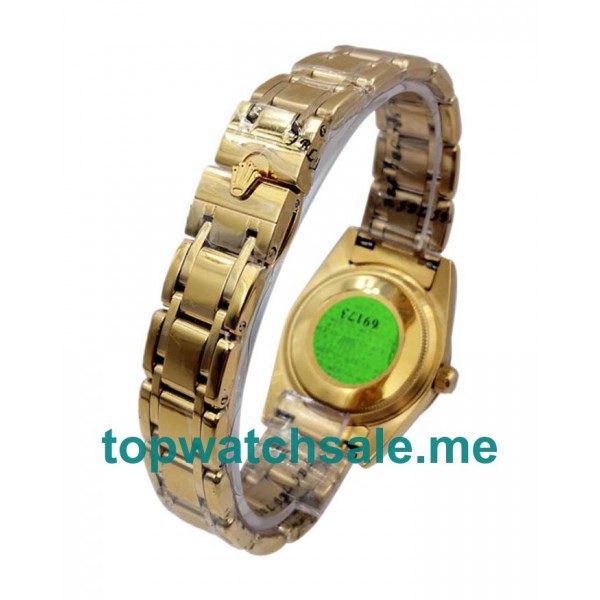 UK AAA Quality Rolex Pearlmaster 81208 Fake Watches With 31 MM Gold Cases For Women